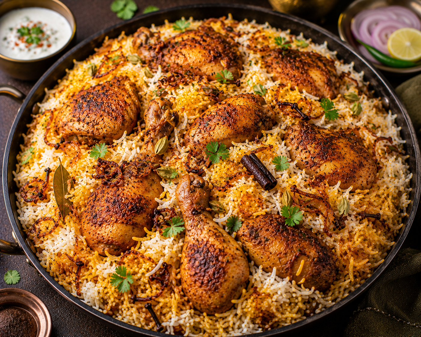 Pan Fried Chicken Biryani
