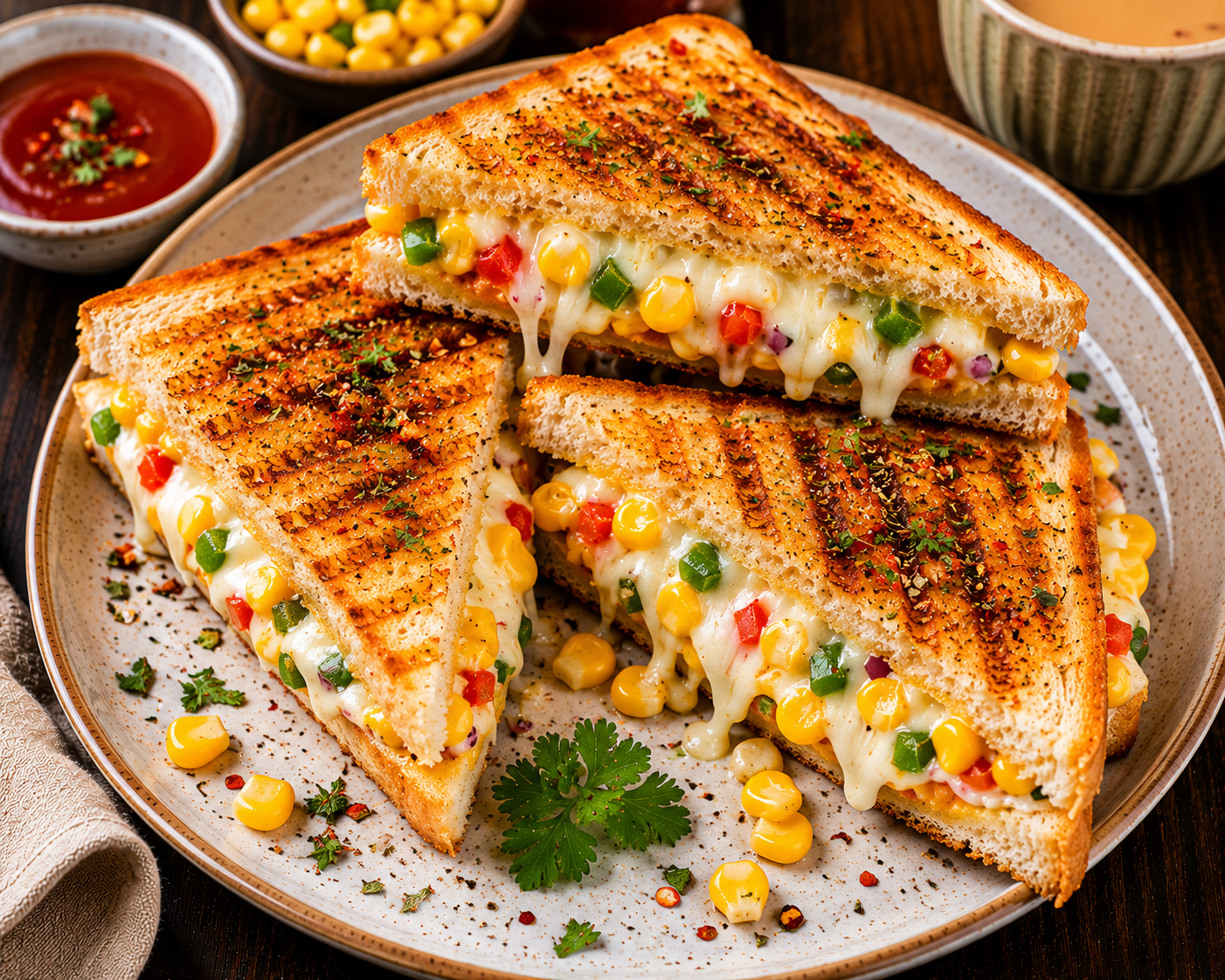 Corn Cheese Sandwich